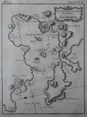 BELLIN, JACQUES NICOLAS: PLAN OF THE HARBOUR OF PULA